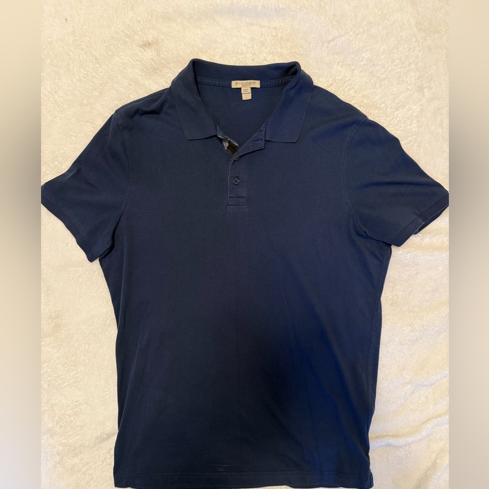 Burberry Dark Blue Polo Shirt